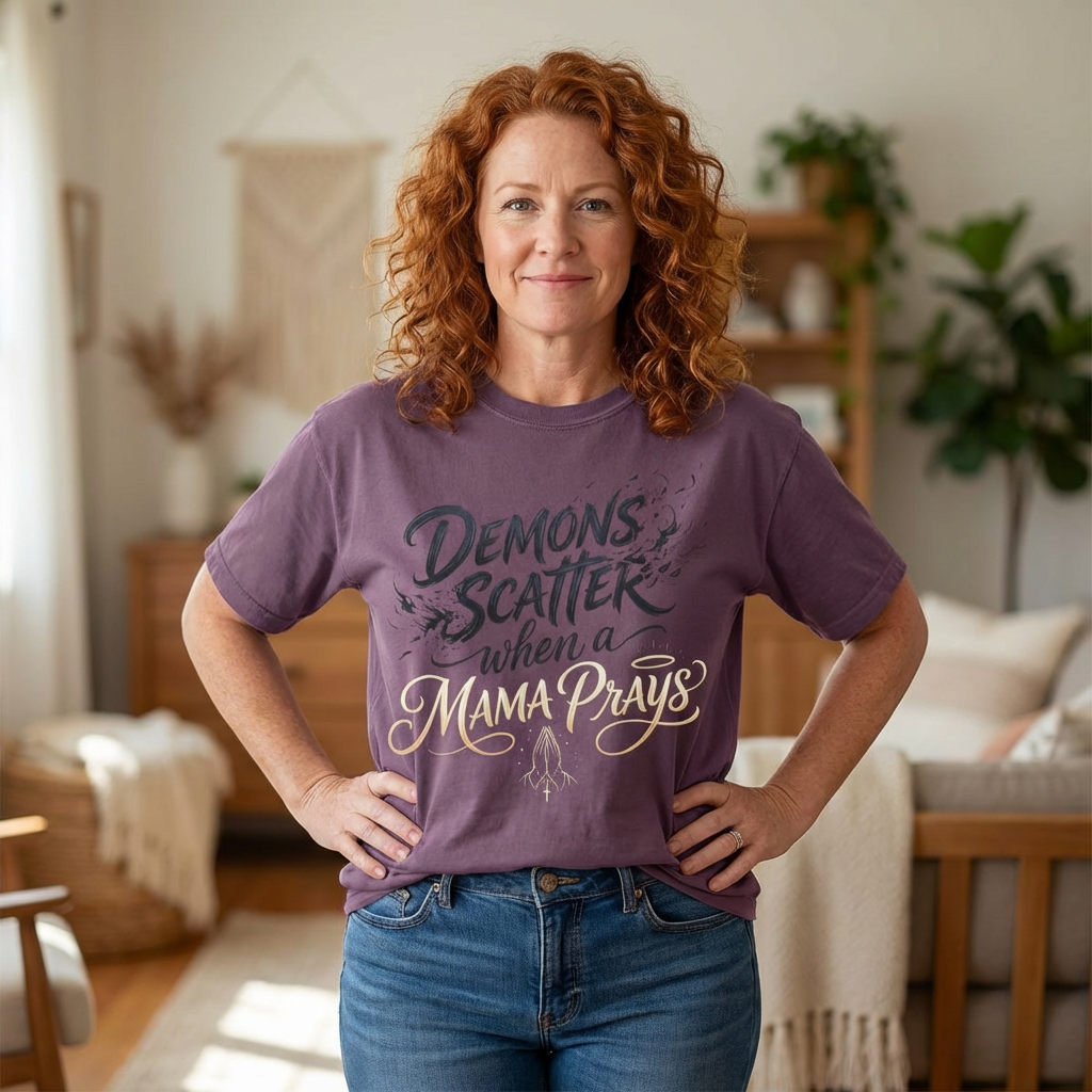 Demons Scatter When Mama Prays T-Shirt