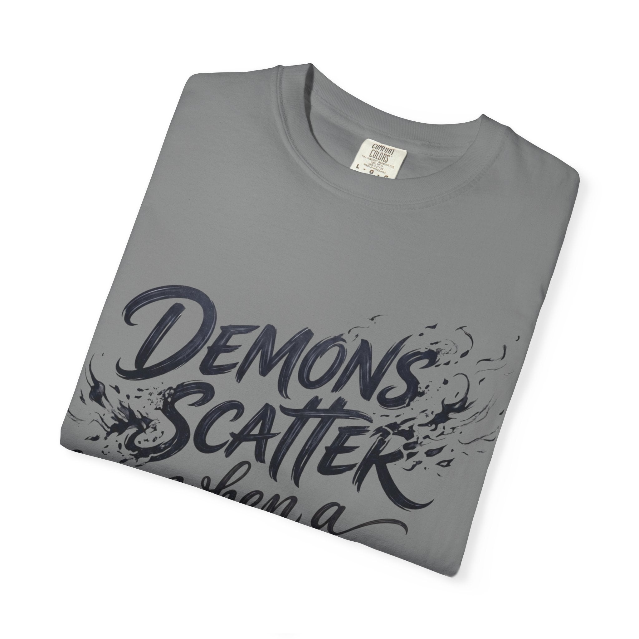 T-Shirt — "Demons Scatter When a Nana Prays" Grandma Prayer Shirt